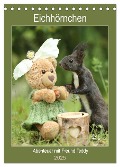 Eichhörnchen - Abenteuer mit Freund Teddy (Tischkalender 2025 DIN A5 hoch), CALVENDO Monatskalender - Birgit Cerny