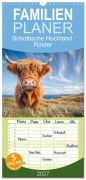 Cover-Bild zum Titel 'Familienplaner 2027 - Schottische Hochland Rinder mit 5 Spalten (Wandkalender, 21 x 45 cm) CALVENDO' von 'Steffen Gierok-Latniak'