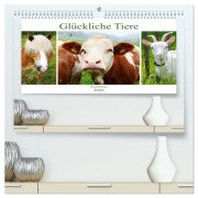 Glückliche Tiere (hochwertiger Premium Wandkalender 2026 DIN A2 quer), Kunstdruck in Hochglanz - Gisela Kruse