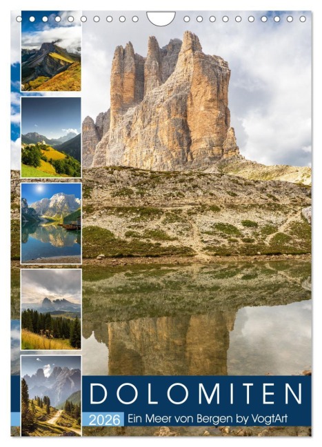 Dolomiten, ein Meer aus Bergen by VogtArt (Wandkalender 2026 DIN A4 hoch), CALVENDO Monatskalender - VogtArt VogtArt