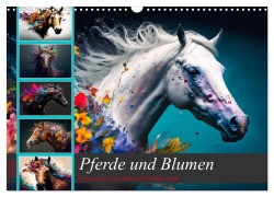 Cover-Bild zum Titel 'Pferde und Blumen (Wandkalender 2026 DIN A3 quer), CALVENDO Monatskalender' von 'Dirk Meutzner'