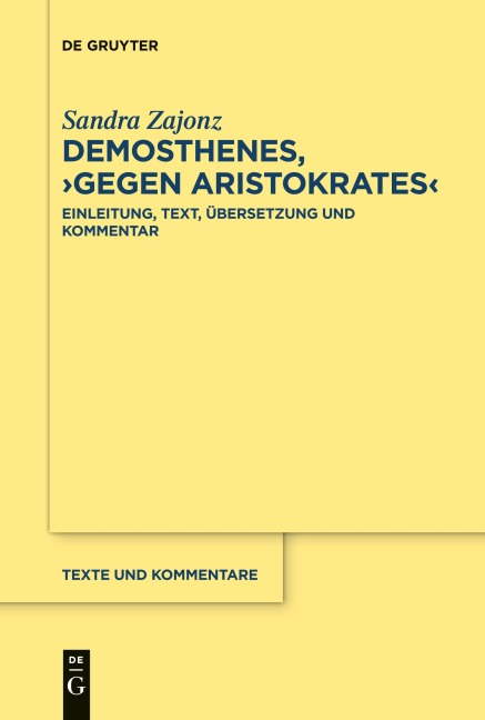 Demosthenes, ¿Gegen Aristokrates¿ - Sandra Zajonz