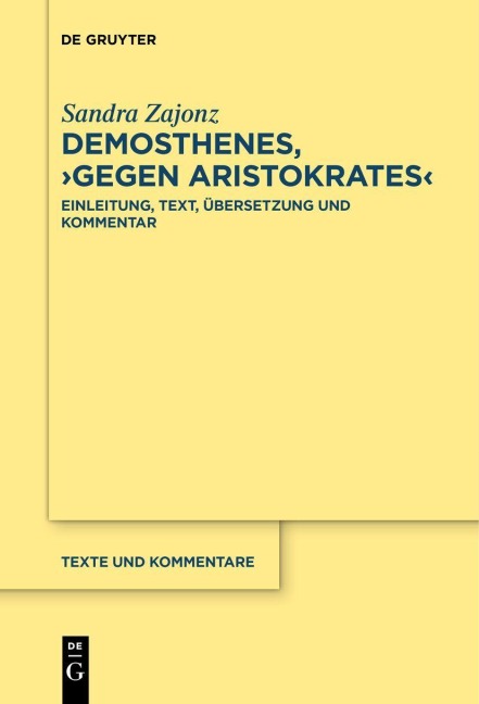 Demosthenes, ¿Gegen Aristokrates¿ - Sandra Zajonz