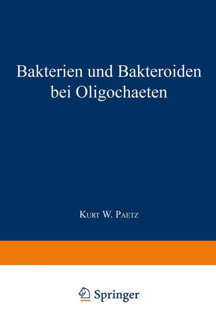 Bakterien und Bakteroiden bei Oligochaeten - Johannes Knop
