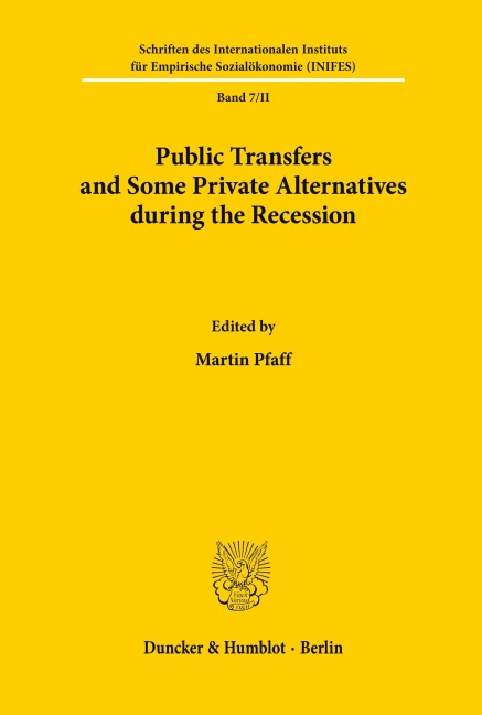 Public Transfers and Some Private Alternatives during the Recession. - 