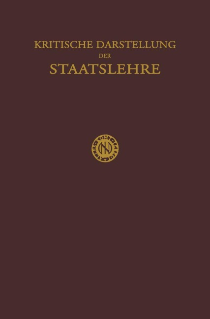 Kritische Darstellung der Staatslehre - H. Krabbe