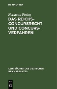 Das Reichs-Concursrecht und Concursverfahren - Hermann Fitting