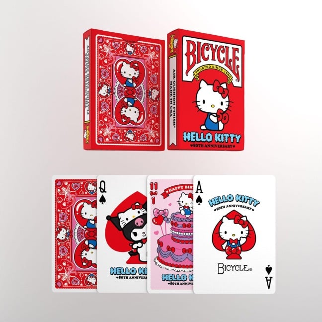 Bicycle® Hello Kitty - 50th Anniversary (Designer Spielkarten, Poker, Skat...) - 