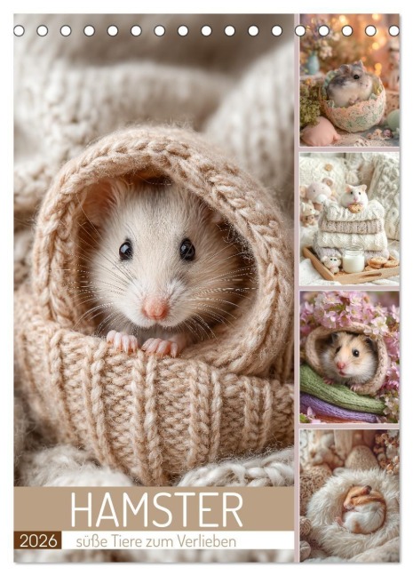 Hamster - süße Tiere zum Verlieben (Tischkalender 2026 DIN A5 hoch), CALVENDO Monatskalender - Mb Fotografie