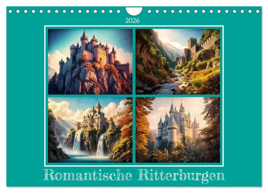 Romantische Ritterburgen (Wandkalender 2026 DIN A4 quer), CALVENDO Monatskalender - Werner Braun