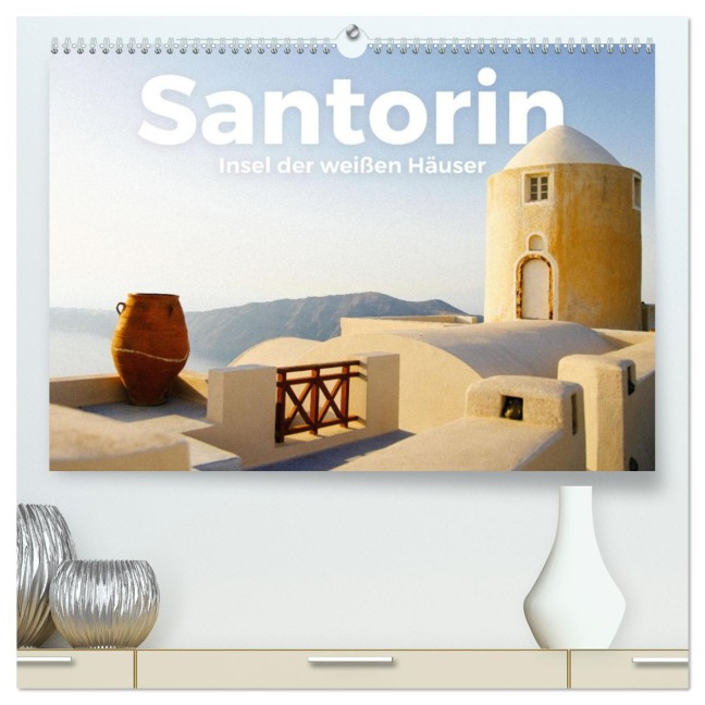 Santorin - Insel der weißen Häuser (hochwertiger Premium Wandkalender 2026 DIN A2 quer), Kunstdruck in Hochglanz - Benjamin Lederer