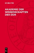 Cover-Bild zum Titel 'Akademie der Wissenschaften der DDR' von ''