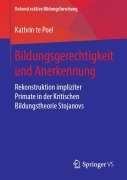 Cover-Bild zum Titel 'Bildungsgerechtigkeit und Anerkennung' von 'Kathrin Te Poel'