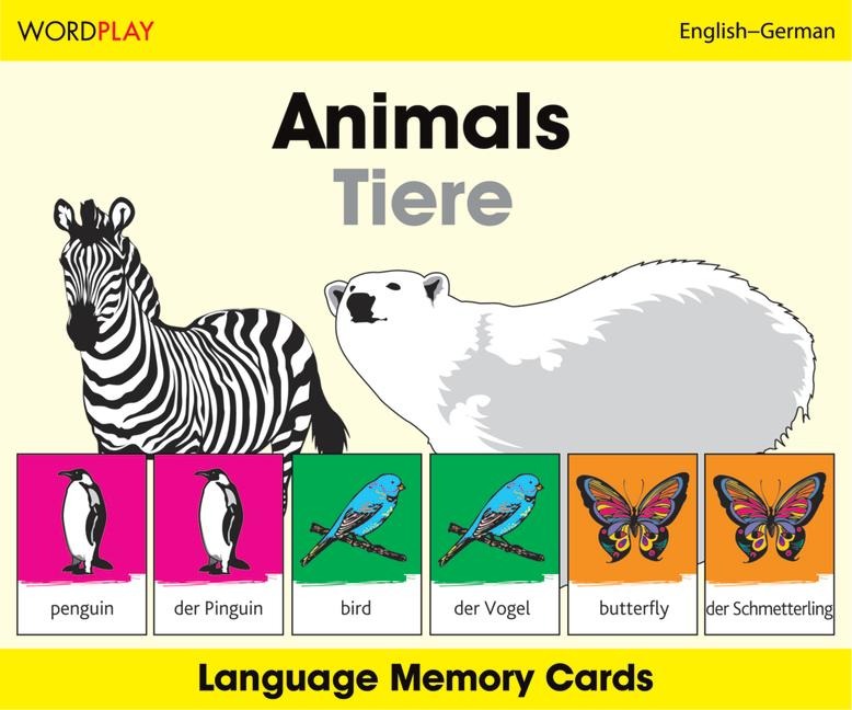 Wordplay Language Memory Cards-Animals (English-German) - Milet Publishing