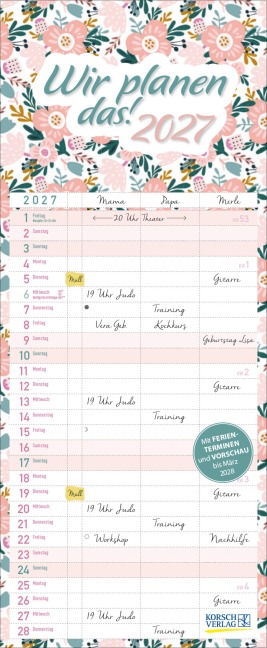 Familientimer Wir planen das! 2027 - 