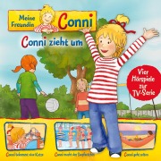 Cover-Bild zum Titel '01: Conni zieht um / Conni bekommt eine Katze / Conni macht das Seepferdchen / Conni geht zelten (Vier Hörspiele zur TV-Serie)' von 'Liane Schneider, Michael Dommes, Helge Dube, Roman Rossbach, Andreas Gensch'