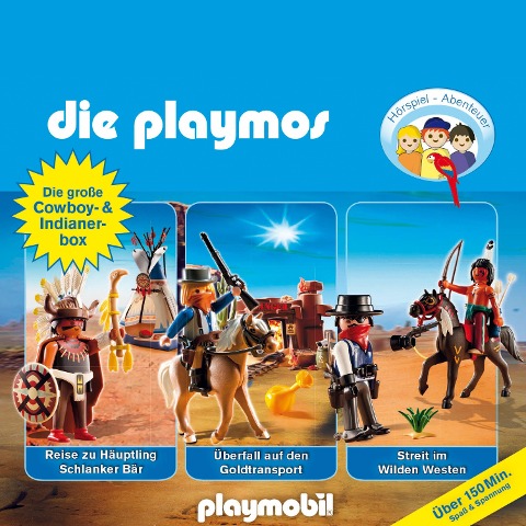Die Playmos - Das Original Playmobil Hörspiel, Die große Cowboy- und Indianer-Box, Folgen 21, 32, 35 - David Bredel, Florian Fickel