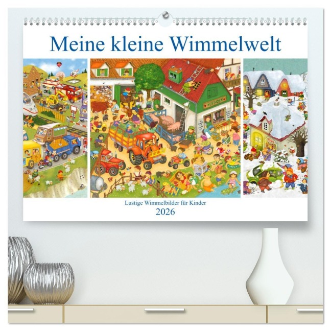 Meine kleine Wimmelwelt (hochwertiger Premium Wandkalender 2026 DIN A2 quer), Kunstdruck in Hochglanz - Marion Krätschmer