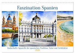 Cover-Bild zum Titel 'Faszination Spanien (Wandkalender 2026 DIN A3 quer), CALVENDO Monatskalender' von 'Claudia Kleemann'