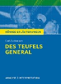 Cover-Bild zum Titel 'Des Teufels General. Königs Erläuterungen.' von 'Karla Seedorf, Carl Zuckmayer'