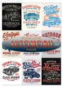 Cover-Bild zum Titel 'Automobile - nostalgische Poster (Wandkalender 2026 DIN A3 hoch), CALVENDO Monatskalender' von 'Peter Roder'