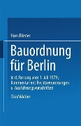 Cover-Bild zum Titel 'Bauordnung für Berlin in der Fassung vom 1. Juli 1979' von ''