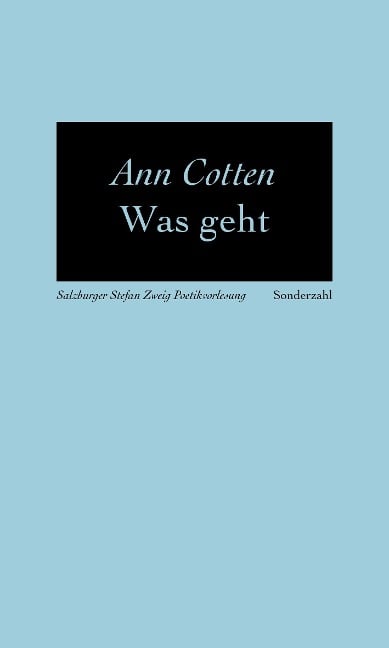 Was geht - Ann Cotten