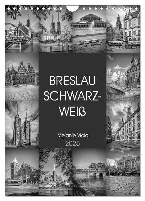 BRESLAU SCHWARZWEIß (Wandkalender 2025 DIN A4 hoch), CALVENDO Monatskalender - Melanie Viola