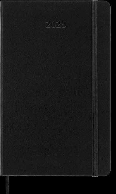 Moleskine Classic 12 Month 2025 Weekly Vertical Planner, Hard Cover, Large (5" x 8.25"), Black, 144 pages - 