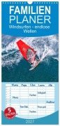 Cover-Bild zum Titel 'Familienplaner 2027 - Windsurfen - endlose Wellen mit 5 Spalten (Wandkalender, 21 x 45 cm) CALVENDO' von 'Peter Roder'
