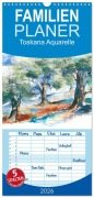 Cover-Bild zum Titel 'Familienplaner 2026 - Toskana Aquarelle mit 5 Spalten (Wandkalender, 21 x 45 cm) CALVENDO' von 'Jitka Krause'
