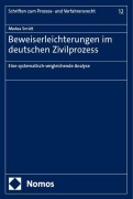 Cover-Bild zum Titel 'Beweiserleichterungen im deutschen Zivilprozess' von 'Medea Smidt'
