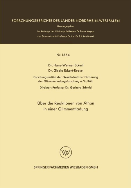 Über die Reaktionen von Äthan in einer Glimmentladung - Gisela Eckert Reese, Hans-Werner Eckert