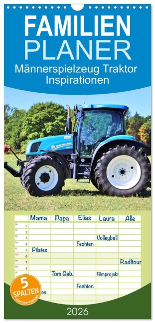 Familienplaner 2026 - Männerspielzeug Traktor Inspirationen mit 5 Spalten (Wandkalender, 21 x 45 cm) CALVENDO - Günther Geiger