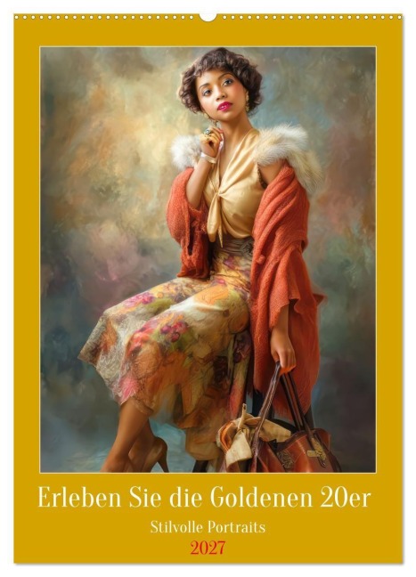 Erleben Sie die Goldenen 20er - Stilvolle Portraits (Wandkalender 2027 DIN A2 hoch), CALVENDO Monatskalender - Liselotte Brunner-Klaus