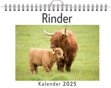 Cover-Bild zum Titel 'Rinder - (Wandkalender 2025, Kalender DIN A4 quer, Monatskalender im Querformat mit Kalendarium, das perfekte Geschenk)' von 'Emily Hofmann'