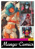 Manga-Comics. Cyberpunk Anime. Science Fiction Girls (Wandkalender 2025 DIN A2 hoch), CALVENDO Monatskalender - Rose Hurley