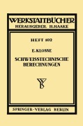 Cover-Bild zum Titel 'Schweißtechnische Berechnungen' von 'E. Klosse'