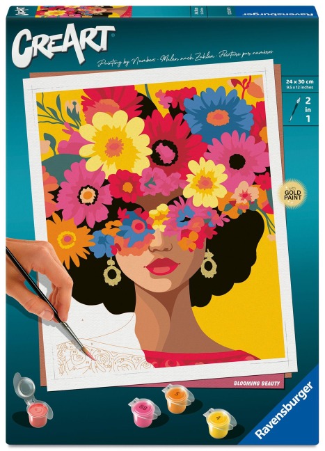 CreArt, Malen nach Zahlen Adults Trend - Blühende Schönheit - 