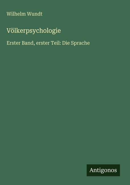Völkerpsychologie - Wilhelm Wundt