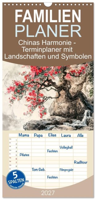 Familienplaner 2027 - Chinas Harmonie - Terminplaner mit Landschaften und Symbolen mit 5 Spalten (Wandkalender, 21 x 45 cm) CALVENDO - Anja Frost