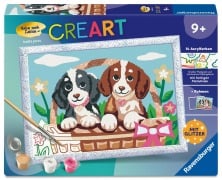 Cover-Bild zum Titel 'CreArt, Malen nach Zahlen Kinder - Hunde im Körbchen' von ''