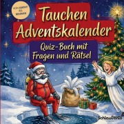 Cover-Bild zum Titel 'Tauchen-Adventskalender: Quiz-Buch mit Fragen und Rätsel' von 'Schlauvento Interactive'