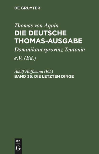 Die Letzten Dinge - 