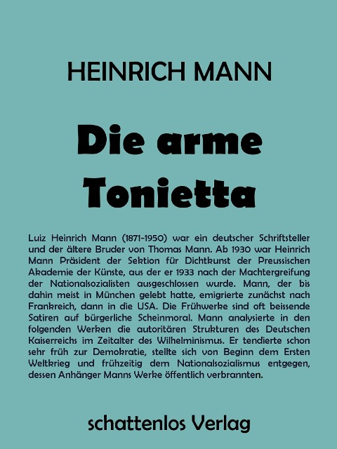 Die arme Tonietta - Heinrich Mann