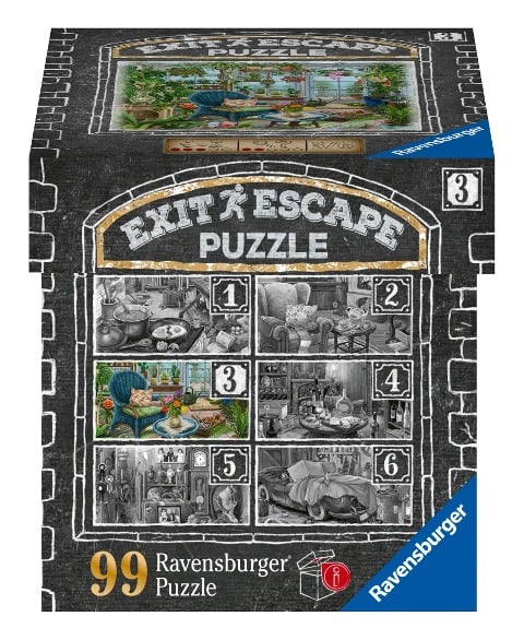 Ravensburger EXIT Puzzle 16879 - Im Gutshaus Wintergarten - 99 Teile Puzzle für Erwachsene und Kinder ab 14 Jahren - 
