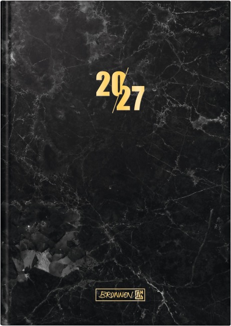 BRUNNEN 1079515067 Buchkalender Mod. 795 2027 "Graphite" A5, Papier - 