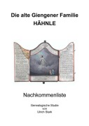 Cover-Bild zum Titel 'Die alte Giengener Familie HÄHNLE' von 'Ulrich Stark'