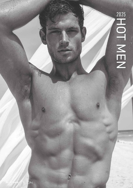 Hot Men 2025 - Bildkalender 29,7x42 cm - Männer - erotischer Kalender - hochwertiger Erotikkalender - schwarz-weiß - Wandplaner - Wandkalender - 