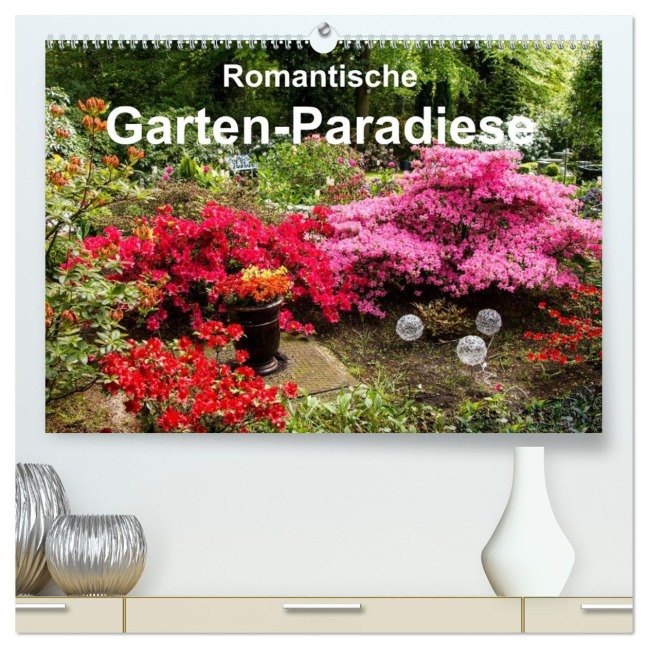 Romantische Garten-Paradiese (hochwertiger Premium Wandkalender 2026 DIN A2 quer), Kunstdruck in Hochglanz - Heinz E. Hornecker